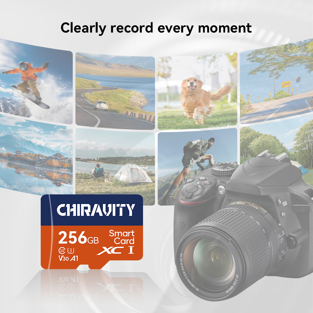 CHIRAVITY Micro SD Card 512GB, UHS-I U3 V30 A1, 100MB/s High Speed Memory Card, Class 10 TF Card for 4K UHD Video, Camera, Drone, Smartphone, Dash Cam