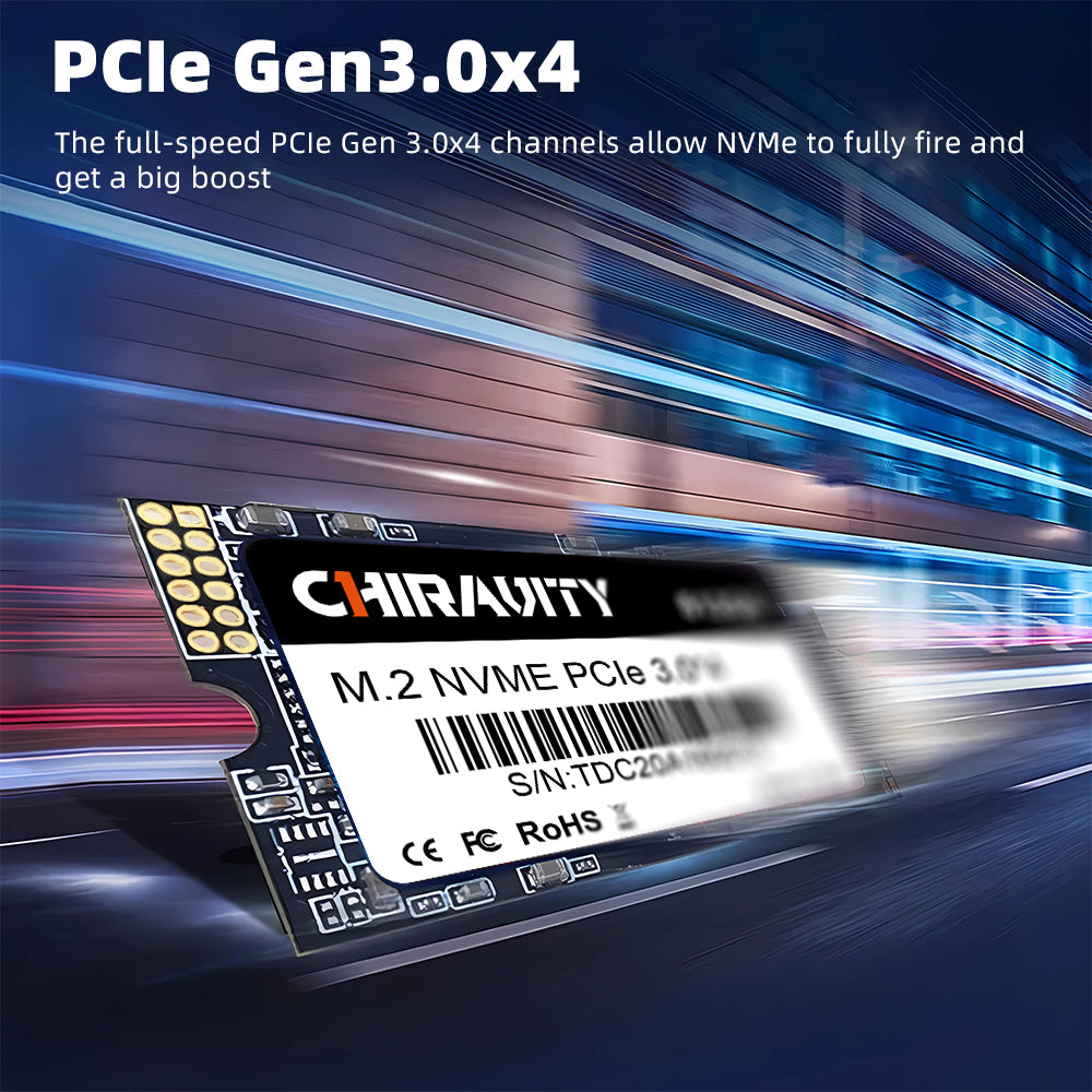 Chiravity M.2 NVMe PCIe 3.0*4 SSD 256GB M.2 2242 SSD 3D TLC NAND Solid State Drive for Desktop/Laptop/Notebook