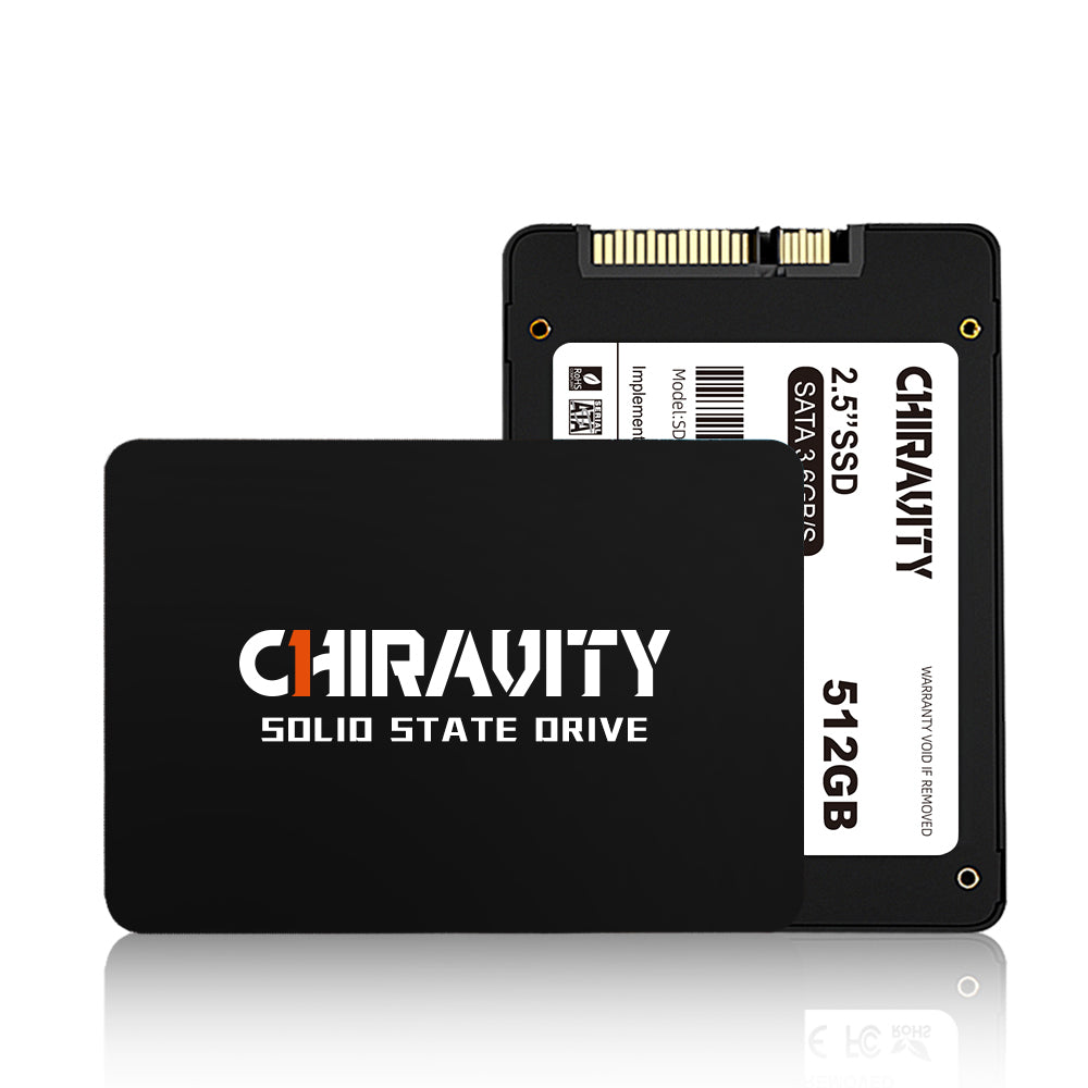 CHIRAVITY SSD SATA III 2.5" 6GB/s 128GB 256GB Internal Solid State Drive 3D NAND Flash (Speed up to R:550/W:450 MB/s) Compatible with Laptop & PC Desktop SSD
